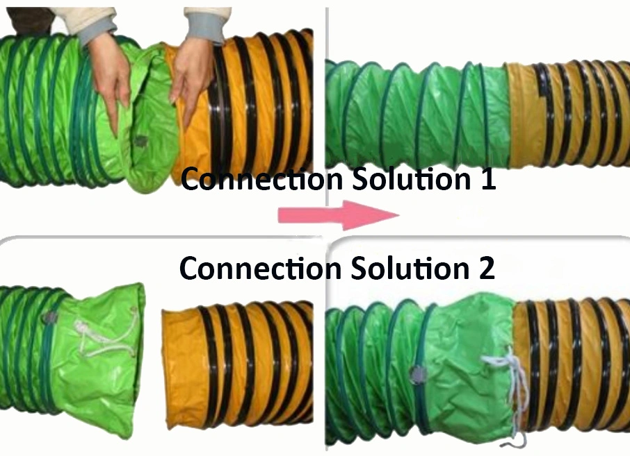 Ventilation Hose - regular connection way with string.